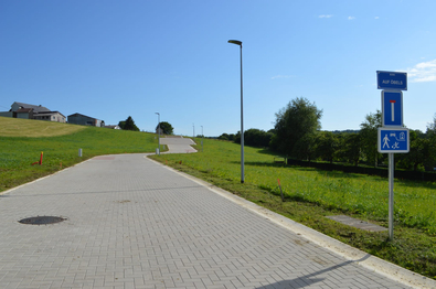 Foto Baustellen Born Straße mit Schild 2